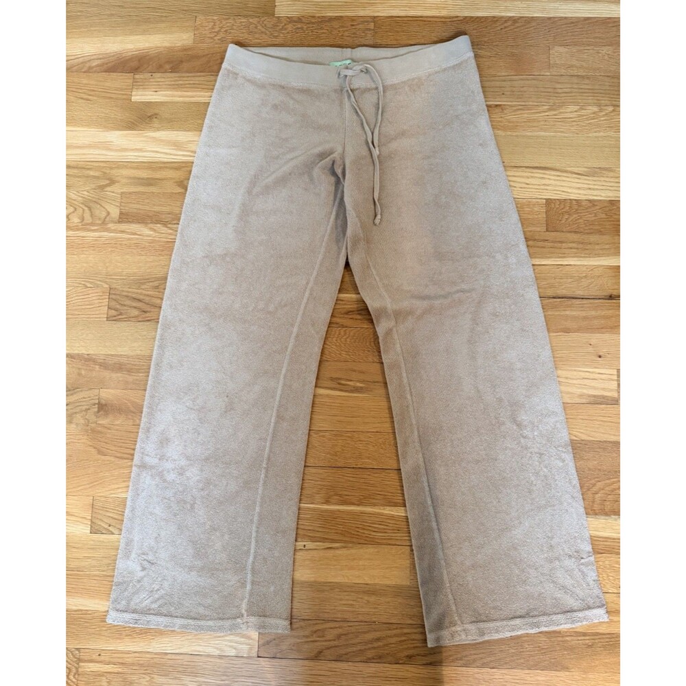Vintage Juicy Couture Terry Lounge Pants Y2K Taupe Brown Made in USA Size L